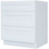 Three Drawer Base Cabinet - ELEGANT WHITE