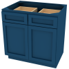 Imperial Blue Base Cabinet - Double Door and Double Drawer