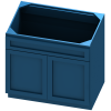 Imperial Blue Sink Base Cabinet - Two Doors No Drawers